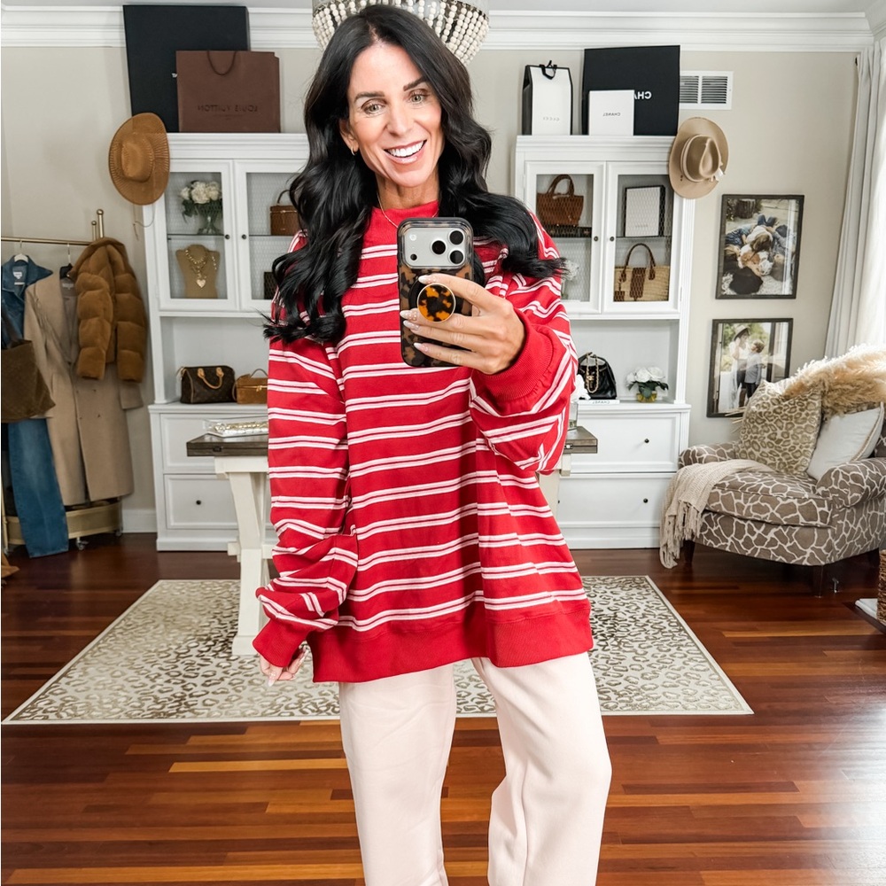 NIB Parke Striped Mockneck Amour XXL Valentines Day Drop